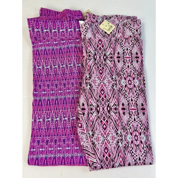 2 American Eagle Patterned Lounge Yoga Legging Pants Lot New w/ Tag Women Size S - Picture 2 of 5